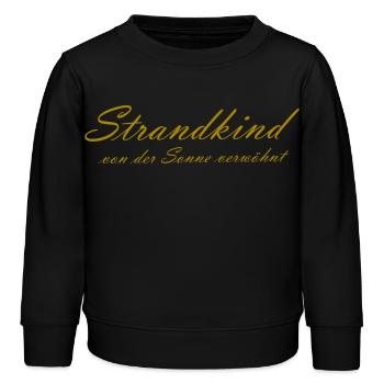 Strandkind von der Sonne verwöhnt - Kinder Organic Sweatshirt Mini Changer von Stanley/Stella - Schwarz - Vorne - AI Model Kid Male (0cm)