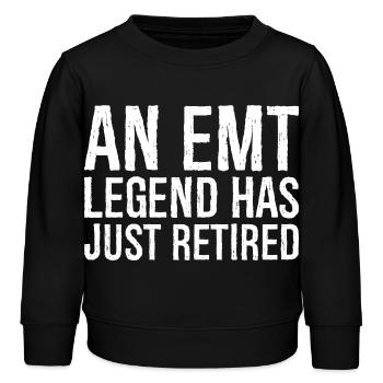 an emt legend has just retired - Kids Organic Sweatshirt by Stanley/Stella - black - Front - AI Model Kid Male (0cm)