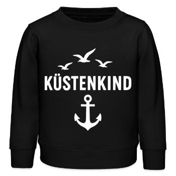 Küstenkind - Kinder Organic Sweatshirt Mini Changer von Stanley/Stella - Schwarz - Vorne - AI Model Kid Male (0cm)