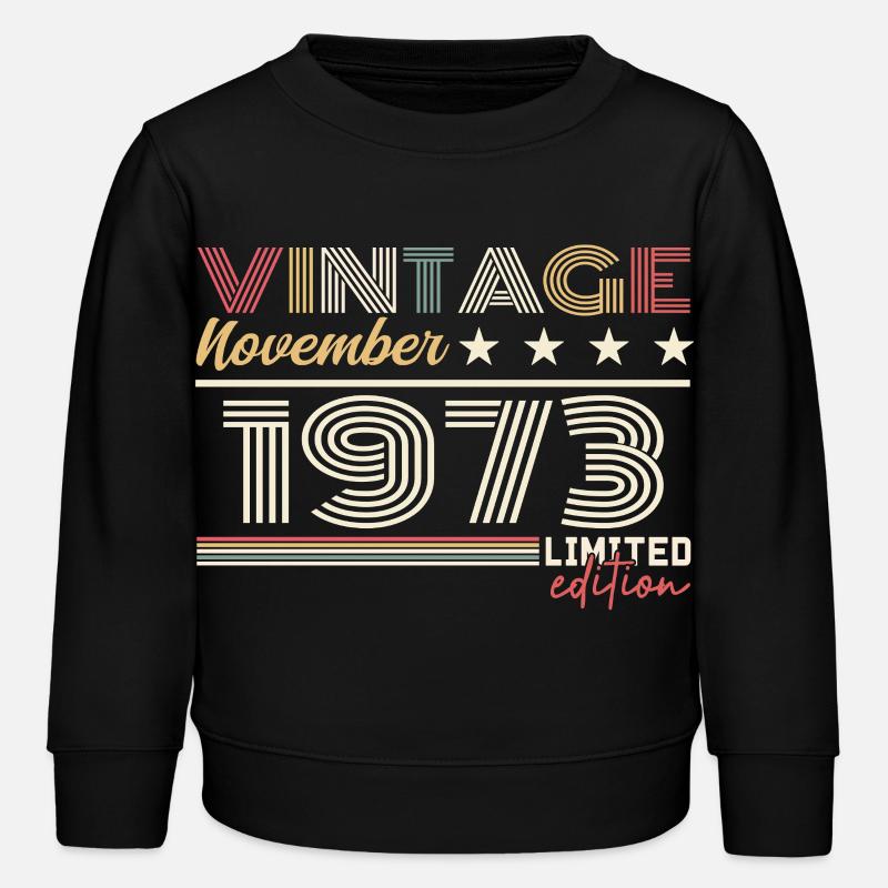 November 1973 - Kinder Organic Sweatshirt Mini Changer von Stanley/Stella - Schwarz