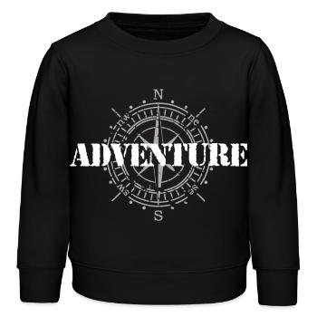 Abenteuer - Kinder Organic Sweatshirt Mini Changer von Stanley/Stella - Schwarz - Vorne - AI Model Kid Male (0cm)