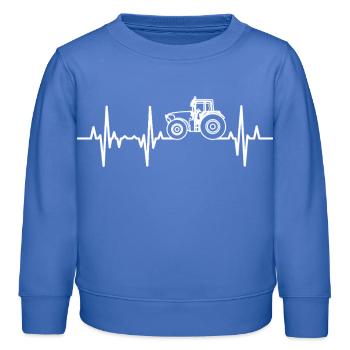 Traktor Herzfrequenz - Kinder Organic Sweatshirt Mini Changer von Stanley/Stella - carolina Blue - Vorne - AI Model Kid Female (0cm)