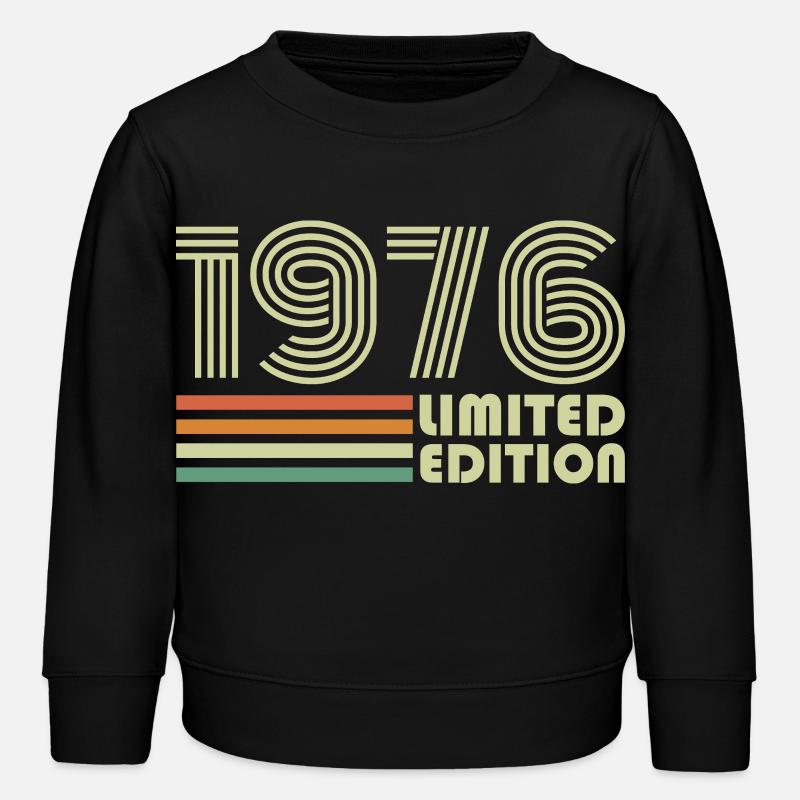Cadeau d’anniversaire rétro vintage 1976 - Sweat enfant bio Stanley/Stella - noir