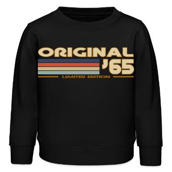 1965 - Kids Organic Sweatshirt by Stanley/Stella - black - Front - AI Model Kid Male (0cm)