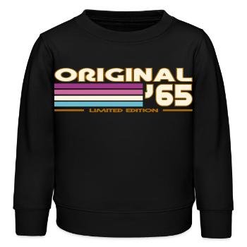 1965 - Kids Organic Sweatshirt by Stanley/Stella - black - Front - AI Model Kid Male (0cm)