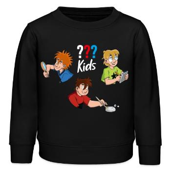 Die Drei ??? Kids Detektive - Kinder Organic Sweatshirt Mini Changer von Stanley/Stella - Schwarz - Vorne - AI Model Kid Male (0cm)