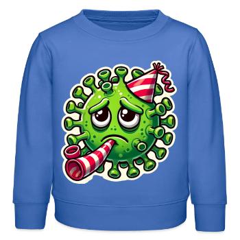 Sad Germ Party Sticker Design - Kids Organic Sweatshirt by Stanley/Stella - carolina blue - Front - AI Model Kid Female (0cm)