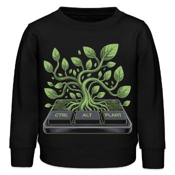 ctrl alt plant Garten Design - Kinder Organic Sweatshirt Mini Changer von Stanley/Stella - Schwarz - Vorne - AI Model Kid Male (0cm)