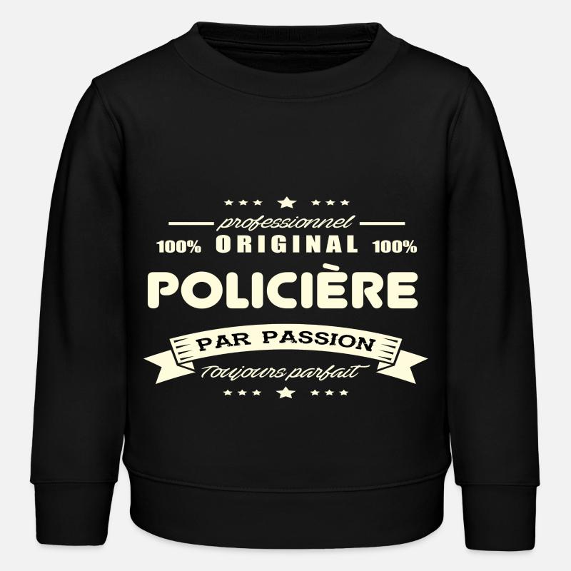 Policière Original - Sweat enfant bio Stanley/Stella - noir