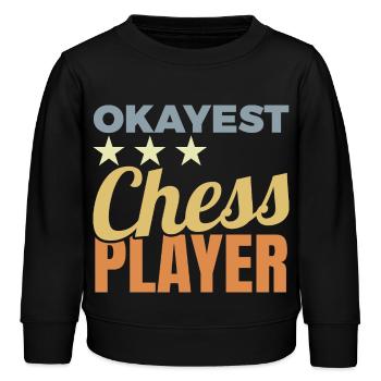Durchschnittlicher Schachspieler - Kinder Organic Sweatshirt Mini Changer von Stanley/Stella - Schwarz - Vorne - AI Model Kid Male (0cm)