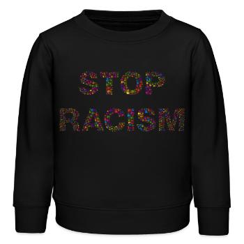 Mettons fin au racisme - Sweat enfant bio Stanley/Stella - noir - Devant - AI Model Kid Male (0cm)