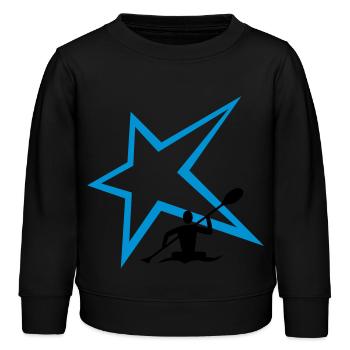 Canoe Stern - Kids Organic Sweatshirt by Stanley/Stella - black - Front - AI Model Kid Male (0cm)