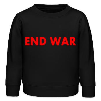 End war - Kinder Organic Sweatshirt Mini Changer von Stanley/Stella - Schwarz - Vorne - AI Model Kid Male (0cm)