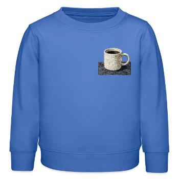 Bestickte Tasse Filterkaffee, langsamer Kaffee (gedruckt) - Kinder Organic Sweatshirt Mini Changer von Stanley/Stella - carolina Blue - Vorne - AI Model Kid Female (0cm)