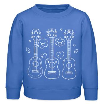 Cartoon Ukulele - Kinder Organic Sweatshirt Mini Changer von Stanley/Stella - carolina Blue - Vorne - AI Model Kid Female (0cm)
