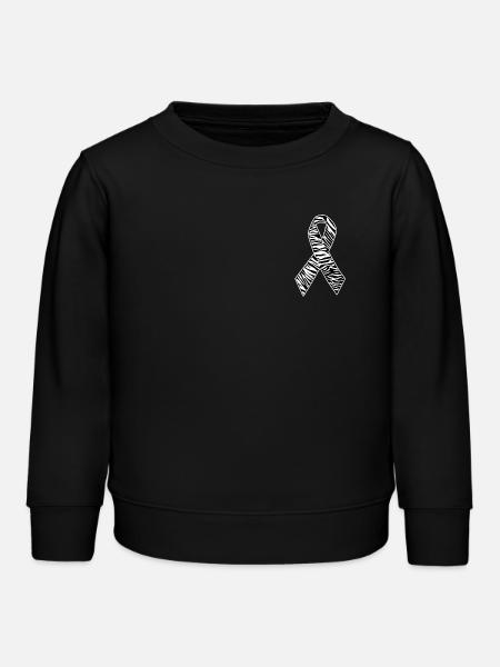 Zebra Print Bewusstseinsband - Kinder Organic Sweatshirt Mini Changer von Stanley/Stella - Schwarz