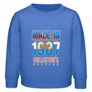 1987 - Kinder Organic Sweatshirt Mini Changer von Stanley/Stella - carolina Blue - Vorne - AI Model Kid Female (0cm)
