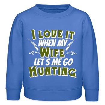 Jäger Jagen - Kinder Organic Sweatshirt Mini Changer von Stanley/Stella - carolina Blue - Vorne - AI Model Kid Female (0cm)