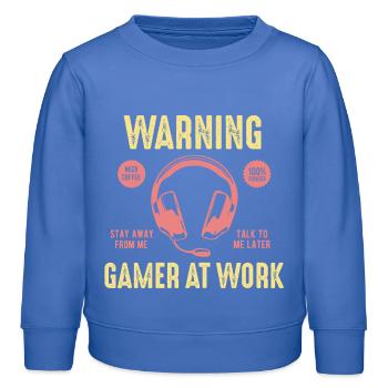 Jeux informatiques - Sweat enfant bio Stanley/Stella - carolina blue - Devant - AI Model Kid Female (0cm)