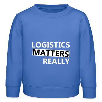 Logistique et transport - Sweat enfant bio Stanley/Stella - carolina blue - Devant - AI Model Kid Female (0cm)