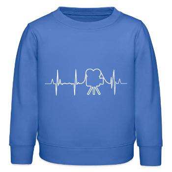 Kameramann Herzschlag - Kinder Organic Sweatshirt Mini Changer von Stanley/Stella - carolina Blue - Vorne - AI Model Kid Female (0cm)