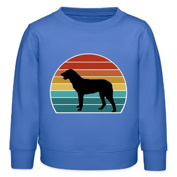 Cao De Castro Laboreiro Dog Silhouette Vintage Sun - Kids Organic Sweatshirt by Stanley/Stella - carolina blue - Front - AI Model Kid Female (0cm)