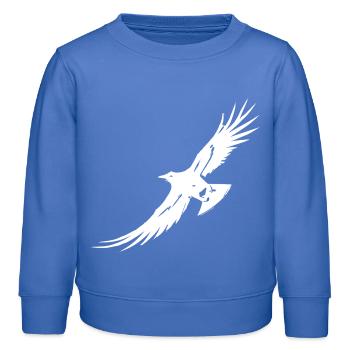 Fliegender Rabe - Kinder Organic Sweatshirt Mini Changer von Stanley/Stella - carolina Blue - Vorne - AI Model Kid Female (0cm)