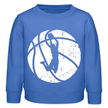 Basketballspieler - Kinder Organic Sweatshirt Mini Changer von Stanley/Stella - carolina Blue - Vorne - AI Model Kid Female (0cm)