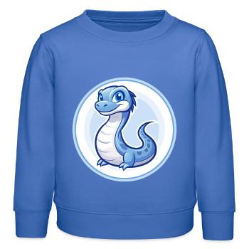 Basilisk Blau Kawaii Cartoon Figur Clipart Haustier - Kinder Organic Sweatshirt Mini Changer von Stanley/Stella - carolina Blue - Vorne - AI Model Kid Female (0cm)