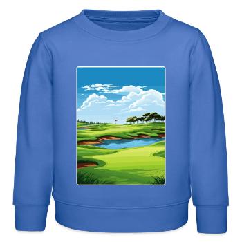 Harbor Town Golf Links Club Course Affiche de voyage - Sweat enfant bio Stanley/Stella - carolina blue - Devant - AI Model Kid Female (0cm)