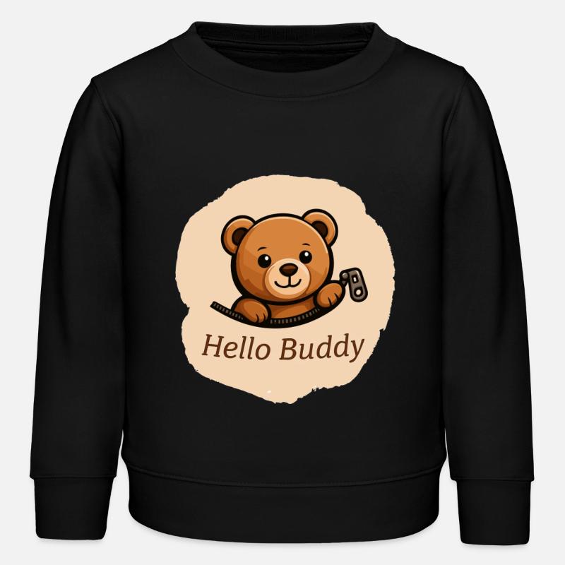 Teddy Buddy - Kinder Organic Sweatshirt Mini Changer von Stanley/Stella - Schwarz