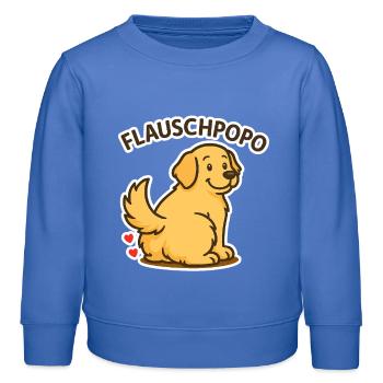 Flauschpopo – Süßer Hund mit fluffigem Po - Kinder Organic Sweatshirt Mini Changer von Stanley/Stella - carolina Blue - Vorne - AI Model Kid Female (0cm)