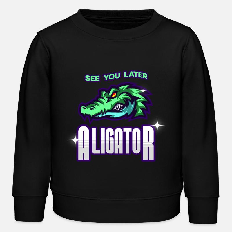À plus tard Aligator - Sweat enfant bio Stanley/Stella - noir