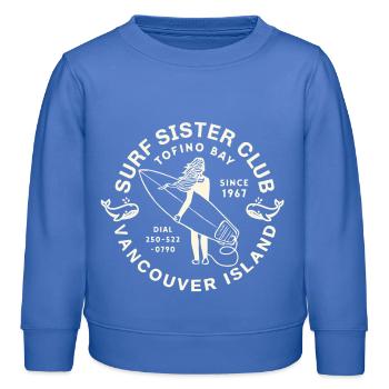 Surfer Club Île Vancouver - Sweat enfant bio Stanley/Stella - carolina blue - Devant - AI Model Kid Female (0cm)