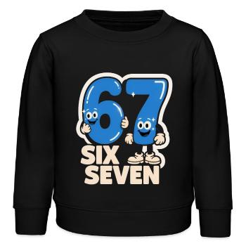 67 Six Seven 6 7 - Lustiges italienisches  - Kinder Organic Sweatshirt Mini Changer von Stanley/Stella - Schwarz - Vorne - AI Model Kid Male (0cm)