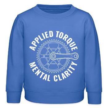 Couple appliqué Mental Clarity, Engineer Bike Shirt - Sweat enfant bio Stanley/Stella - carolina blue - Devant - AI Model Kid Female (0cm)
