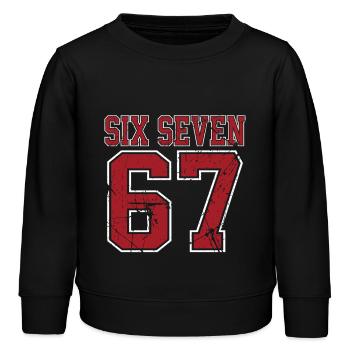 67 Six Seven 6-7  - Kinder Organic Sweatshirt Mini Changer von Stanley/Stella - Schwarz - Vorne - AI Model Kid Male (0cm)