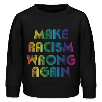 Rendre le racisme faux - Sweat enfant bio Stanley/Stella - noir - Devant - AI Model Kid Male (0cm)