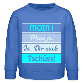 Chat Moin Bye - Kids Organic Sweatshirt by Stanley/Stella - carolina blue - Front - AI Model Kid Female (0cm)