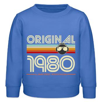 Original 1980 Rétro Edition Limité - Sweat enfant bio Stanley/Stella - carolina blue - Devant - AI Model Kid Female (0cm)