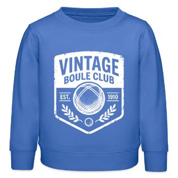 Vintage Boule Club Est 1910 Petanque Sport - Kinder Organic Sweatshirt Mini Changer von Stanley/Stella - carolina Blue - Vorne - AI Model Kid Female (0cm)
