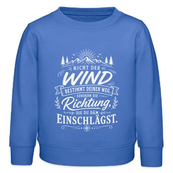 Richtung statt Wind – Deine Wegführung - Kinder Organic Sweatshirt Mini Changer von Stanley/Stella - carolina Blue - Vorne - AI Model Kid Female (0cm)