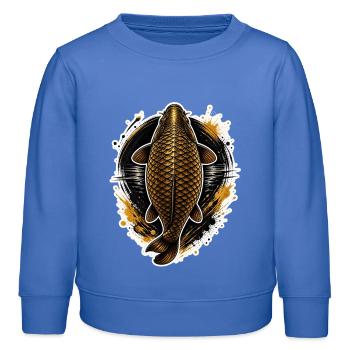 Golden Carp Top View Premium-Angeldesign - Kinder Organic Sweatshirt Mini Changer von Stanley/Stella - carolina Blue - Vorne - AI Model Kid Female (0cm)