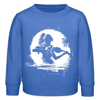 Weiblicher Violinist - Kinder Organic Sweatshirt Mini Changer von Stanley/Stella - carolina Blue - Vorne - AI Model Kid Female (0cm)