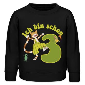 Pettersson & Findus Geburtstag Ich Bin Schon Drei - Kinder Organic Sweatshirt Mini Changer von Stanley/Stella - Schwarz - Vorne - AI Model Kid Male (0cm)