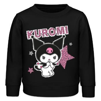 Kuromi Mit Schriftzug Und Sternen Im Leo Stile - Kinder Organic Sweatshirt Mini Changer von Stanley/Stella - Schwarz - Vorne - AI Model Kid Male (0cm)