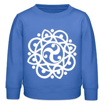 Keltische Blume und Sonne (weiß) - Kinder Organic Sweatshirt Mini Changer von Stanley/Stella - carolina Blue - Vorne - AI Model Kid Female (0cm)