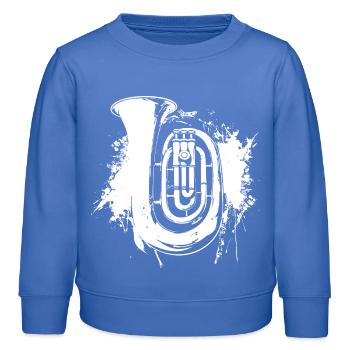 Tuba Graffiti - Kids Organic Sweatshirt by Stanley/Stella - carolina blue - Front - AI Model Kid Female (0cm)