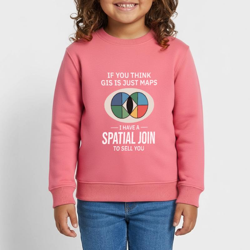 GIS Spatial Join Map Datenanalyse Kinder Organic Sweatshirt Mini Changer von Stanley/Stella