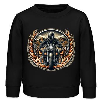 Logo de moto - Sweat enfant bio Stanley/Stella - noir - Devant - AI Model Kid Male (0cm)